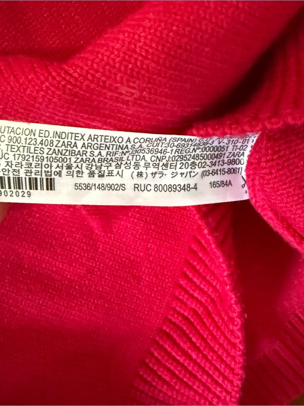 ZARA Hot Pink Ribbed Cropped Turtleneck Sweater Size S Fuchsia KnitOption